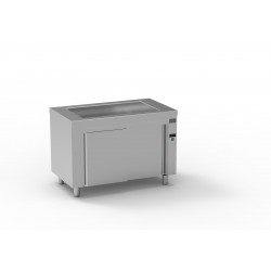 Meuble bain-marie sec en inox