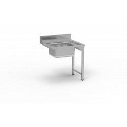 Table de pré lavage avec bac