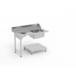 Table de pré lavage avec bac