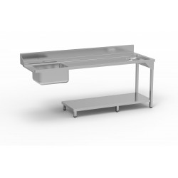 Table de pré lavage avec bac